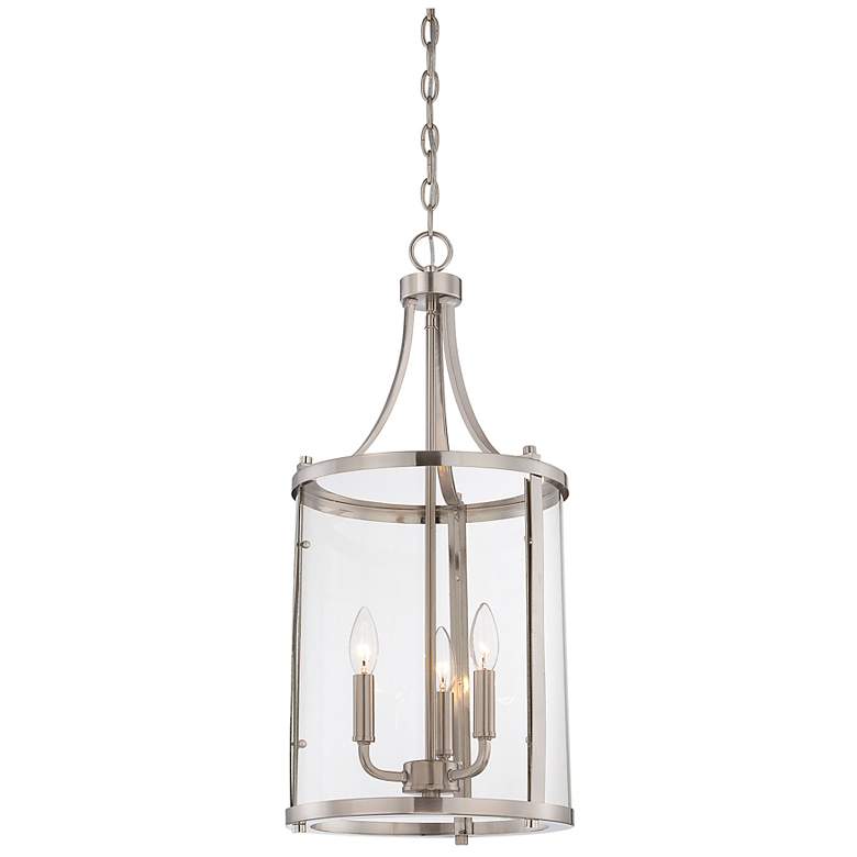 Image 3 Savoy House Penrose 12"W Satin Nickel 3-Light Mini Pendant more views