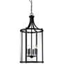 1_Savoy House Penrose 16" Wide Black 6-Light Foyer Pendant