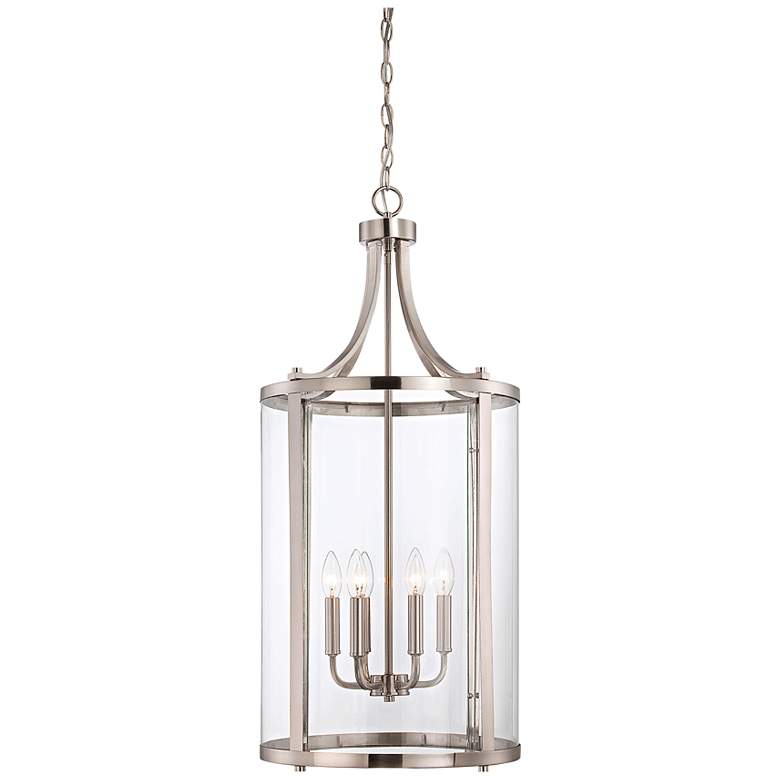 Image 1 Savoy House Penrose 16" Wide Satin Nickel 6-Light Pendant