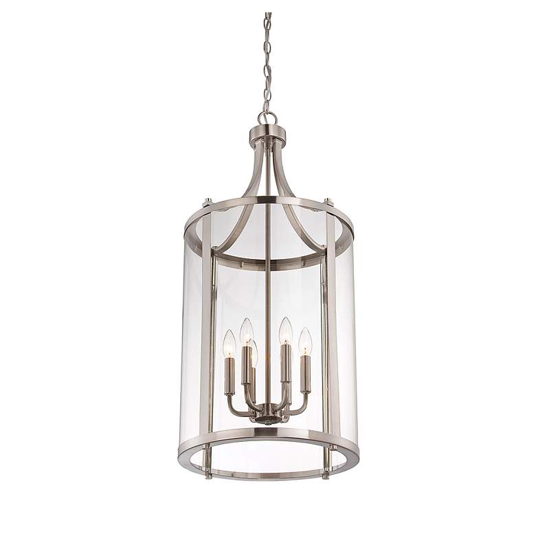 Image 3 Savoy House Penrose 16" Wide Satin Nickel 6-Light Pendant more views
