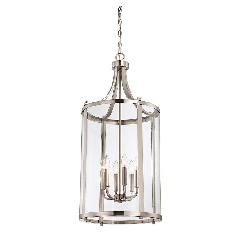 Image 4 Savoy House Penrose 16" Wide Satin Nickel 6-Light Pendant more views