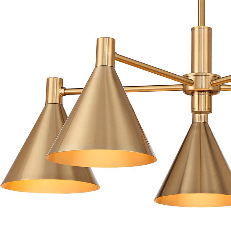 Image 2 Savoy House Pharos 30" Wide Noble Brass 5-Light Chandelier more views