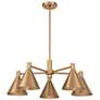 3_Savoy House Pharos 30" Wide Noble Brass 5-Light Chandelier more views