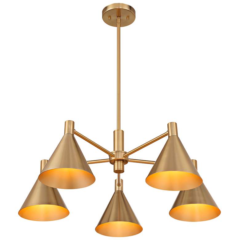 Image 6 Savoy House Pharos 30" Wide Noble Brass 5-Light Chandelier more views