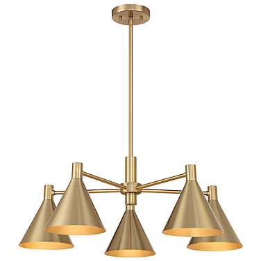 Savoy House Pharos 30" Wide Noble Brass 5-Light Chandelier