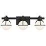 1_Savoy House Pierce 24" Wide Matte Black 3-Light Bath Light