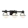 3_Savoy House Pierce 24" Wide Matte Black 3-Light Bath Light more views