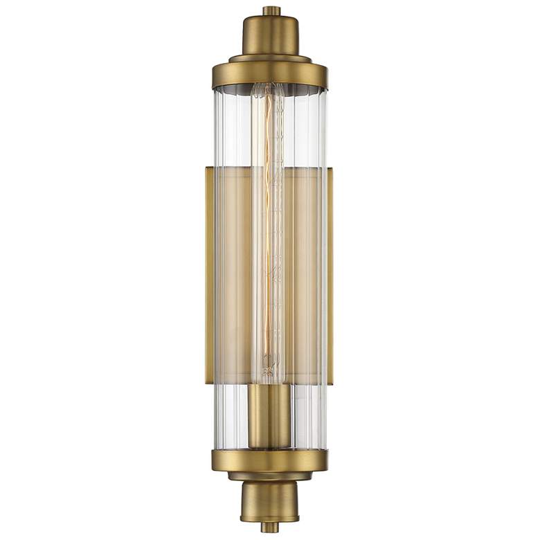 Image 1 Savoy House Pike 17 3/4" high Warm Brass Wall Sconce
