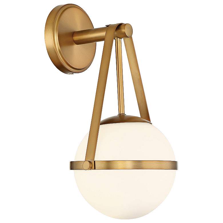 Image 5 Savoy House Polson 15 1/2" High Warm Brass Wall Sconce more views