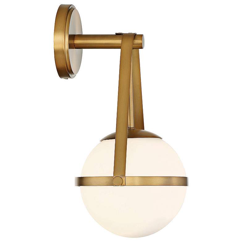 Image 6 Savoy House Polson 15 1/2" High Warm Brass Wall Sconce more views