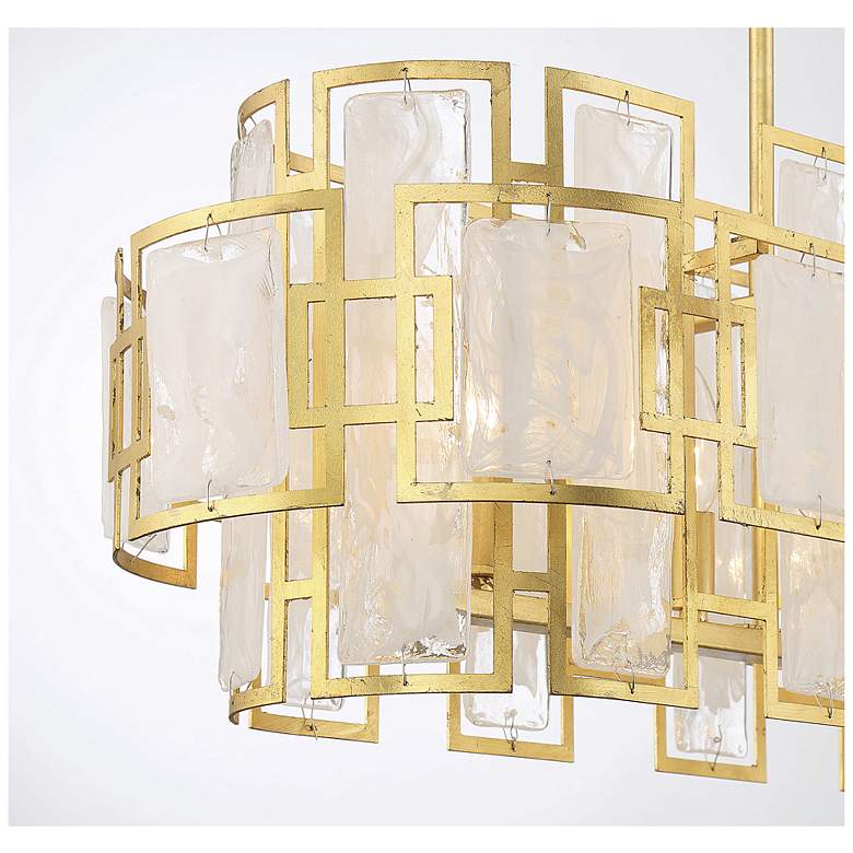 Image 6 Savoy House Portia 12" Wide True Gold 6-Light Linear Chandelier more views