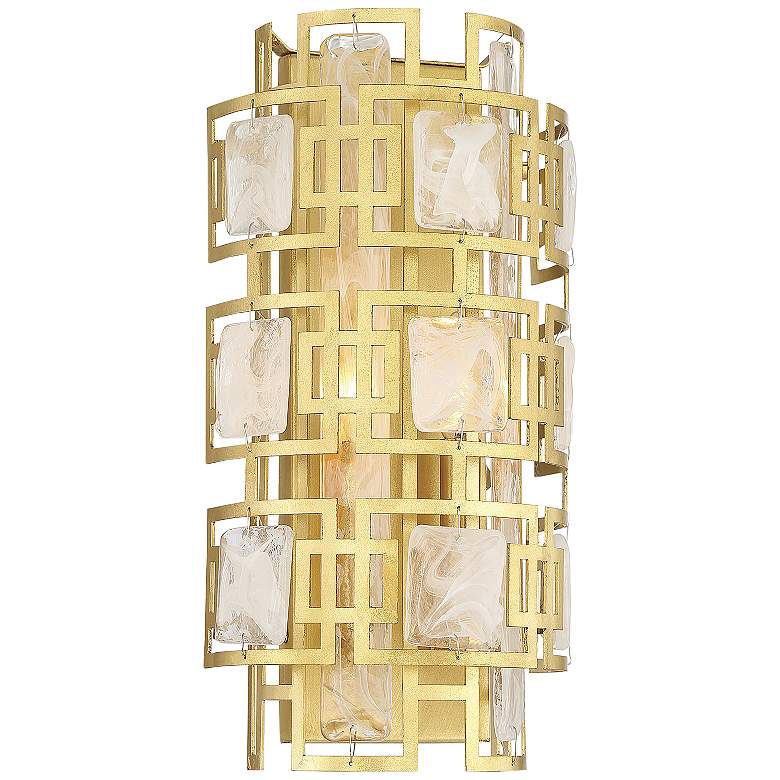 Image 1 Savoy House Portia 16" High True Gold 2-Light Wall Sconce