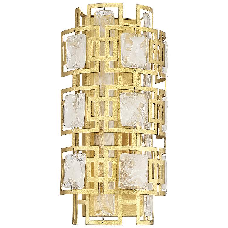 Image 3 Savoy House Portia 16 inch High True Gold 2-Light Wall Sconce more views