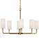 Savoy House Powell 35"W Warm Brass 6-Light Linear Chandelier
