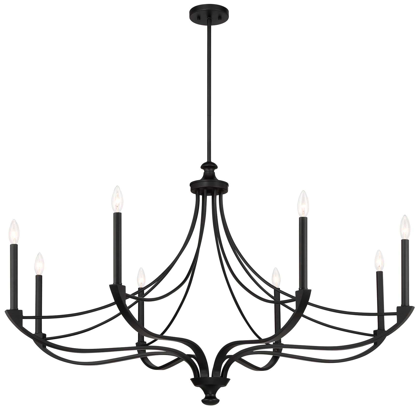 Image 3 Savoy House Preserve 50" Wide Matte Black 8-Light Chandelier more views