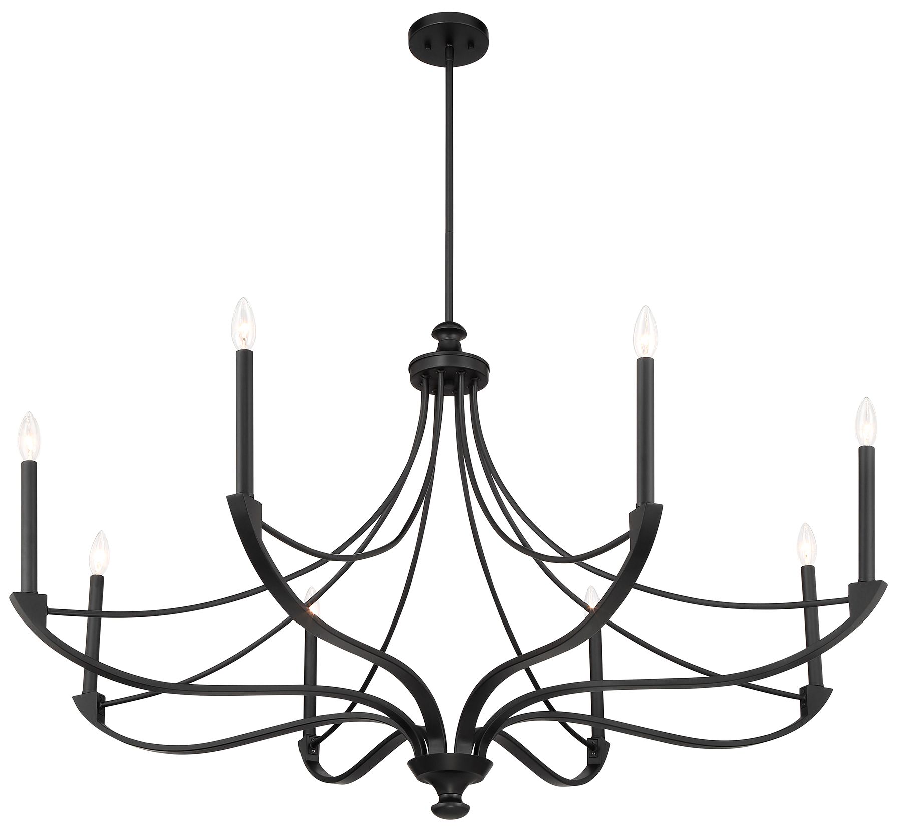 Image 4 Savoy House Preserve 50" Wide Matte Black 8-Light Chandelier more views
