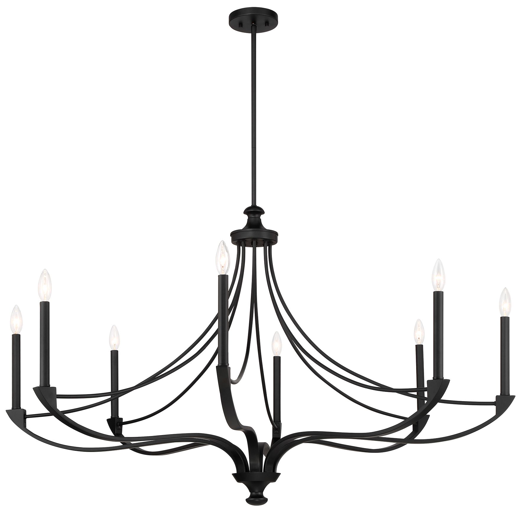 Image 5 Savoy House Preserve 50" Wide Matte Black 8-Light Chandelier more views