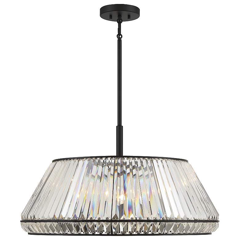 Image 1 Savoy House Pyramid 29" Wide Matte Black 6-Light Pendant