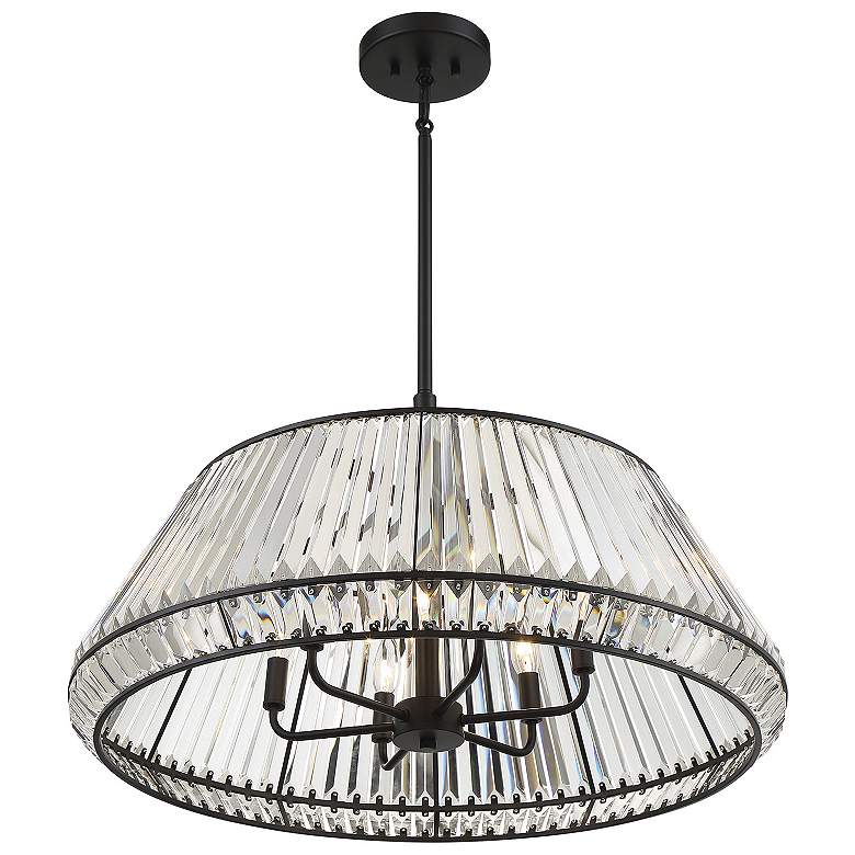 Image 4 Savoy House Pyramid 29" Wide Matte Black 6-Light Pendant more views