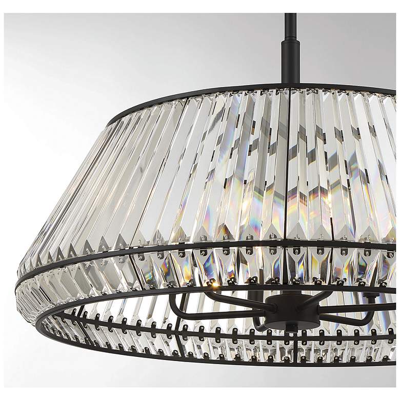 Image 5 Savoy House Pyramid 29" Wide Matte Black 6-Light Pendant more views
