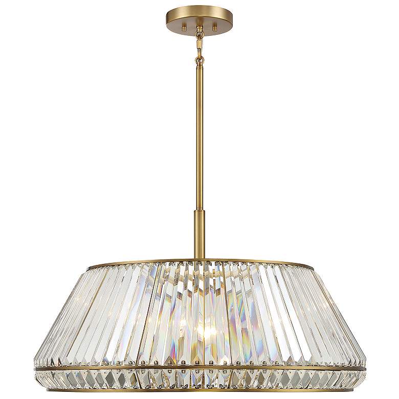 Image 1 Savoy House Pyramid 29" Wide Warm Brass 6-Light Pendant