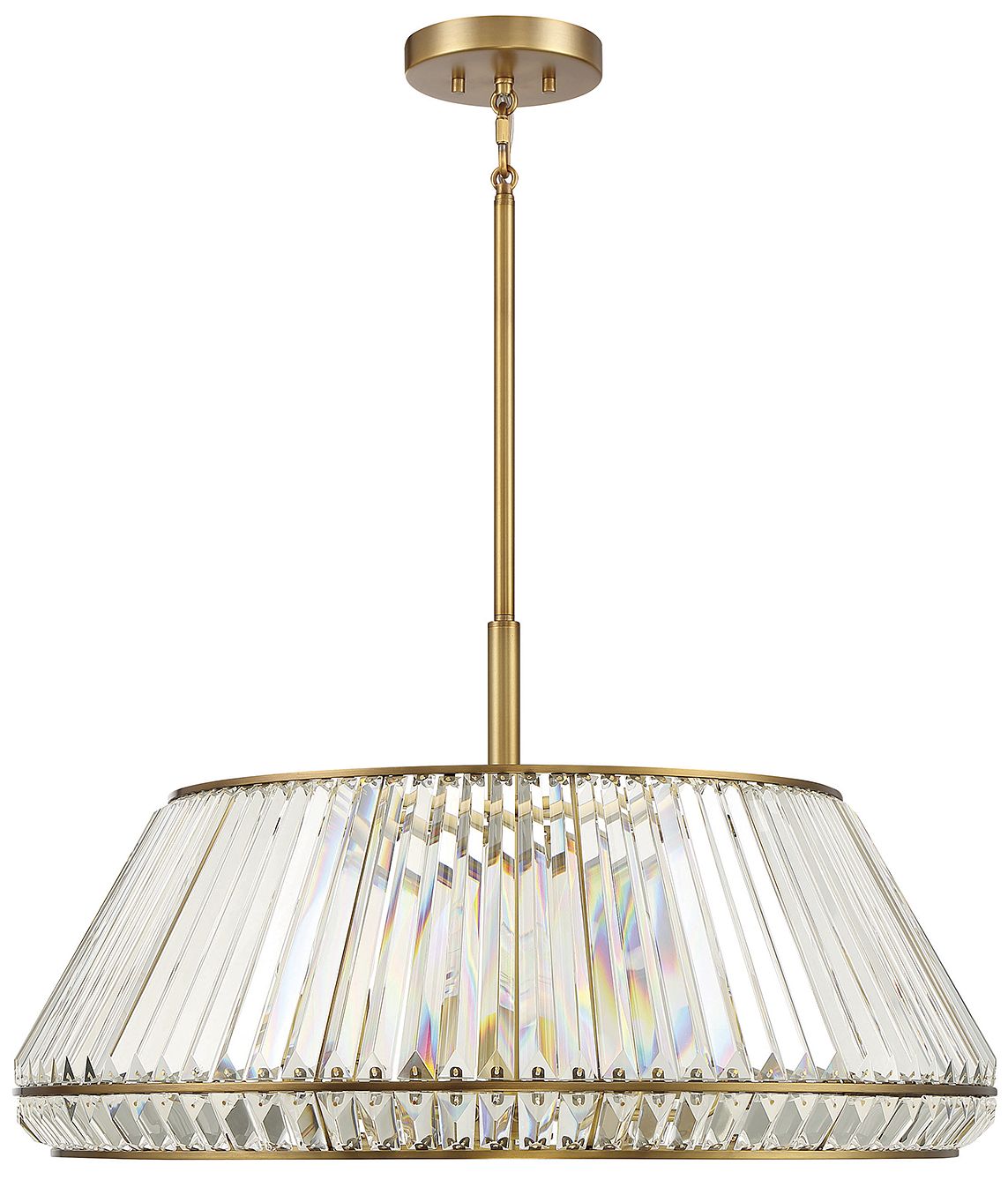 Image 2 Savoy House Pyramid 29" Wide Warm Brass 6-Light Pendant more views