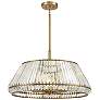 3_Savoy House Pyramid 29" Wide Warm Brass 6-Light Pendant more views