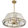 4_Savoy House Pyramid 29" Wide Warm Brass 6-Light Pendant more views