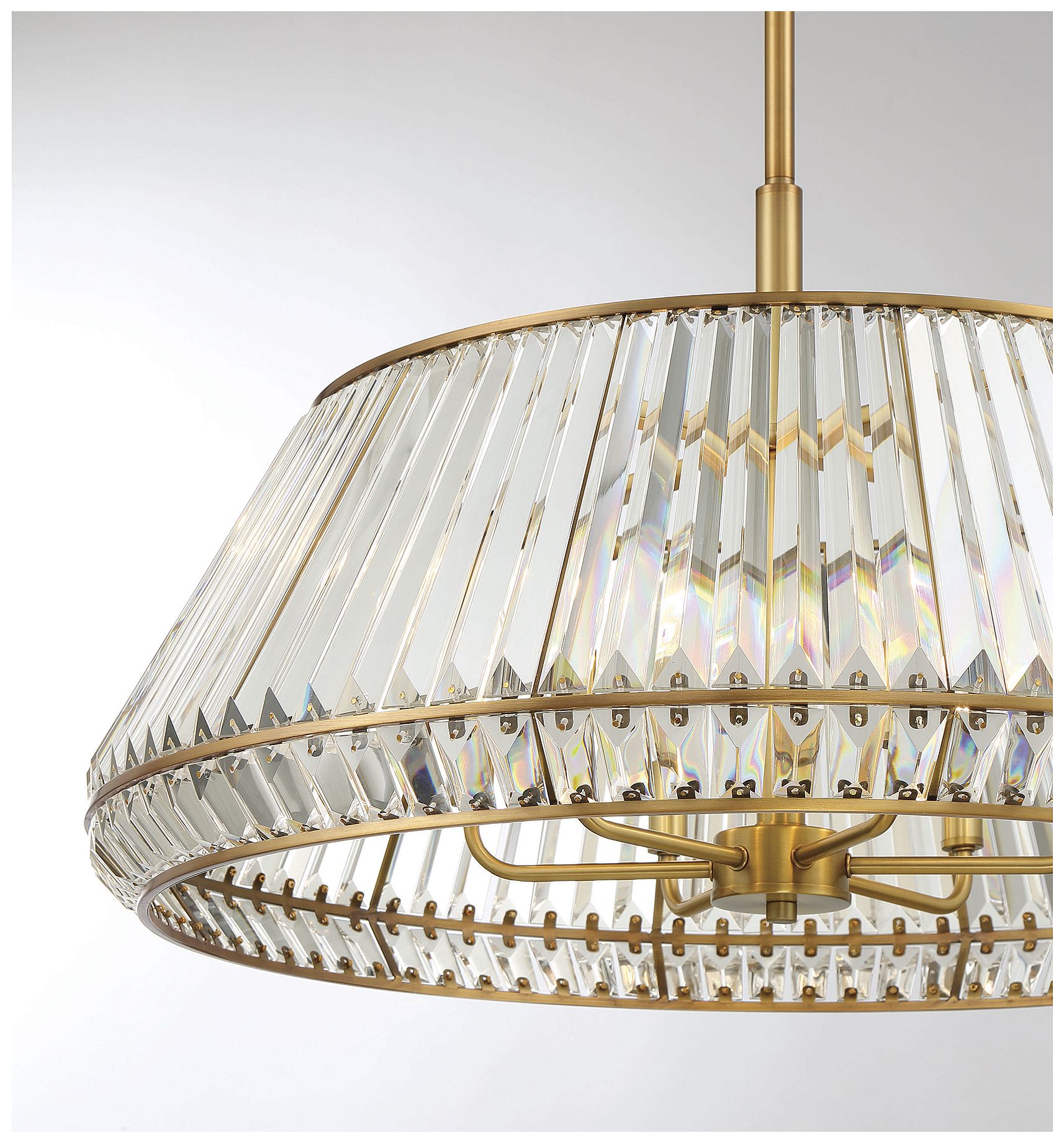 Image 5 Savoy House Pyramid 29" Wide Warm Brass 6-Light Pendant more views