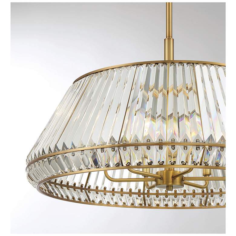 Image 5 Savoy House Pyramid 29" Wide Warm Brass 6-Light Pendant more views