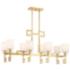 Savoy House Quatrain 15.5" Wide True Gold 8-Light Linear Chandelier