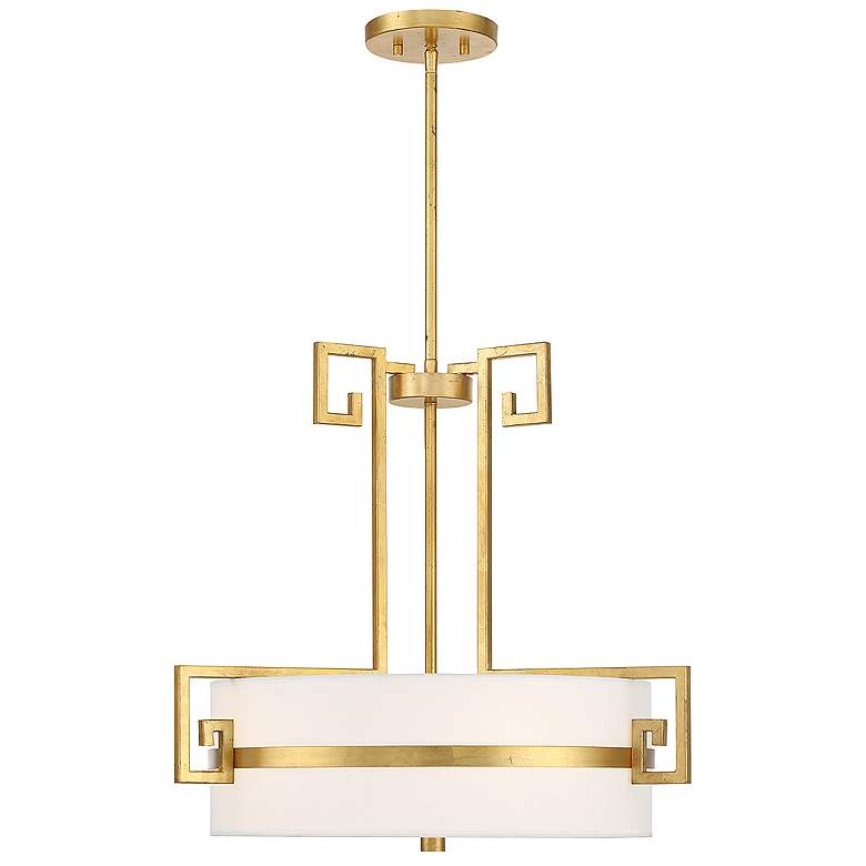 Image 1 Savoy House Quatrain 22.75" Wide True Gold 4-Light Pendant