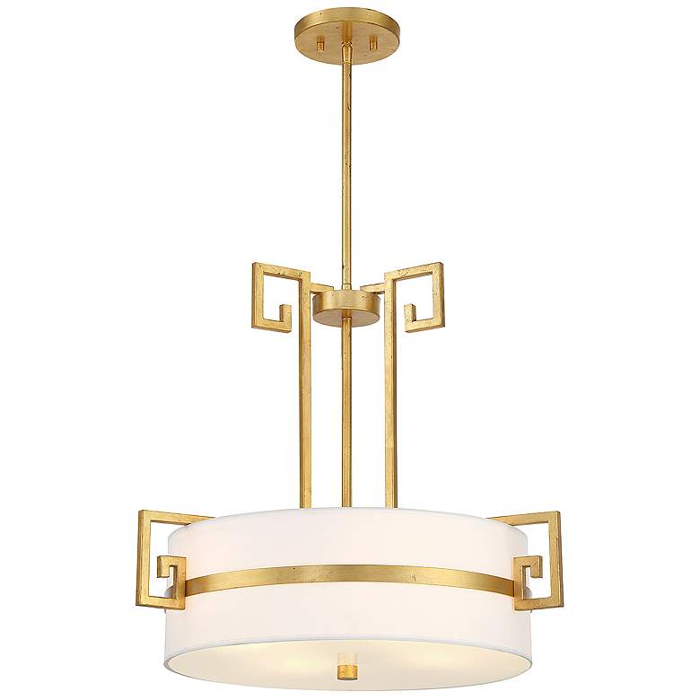 Image 3 Savoy House Quatrain 22.75" Wide True Gold 4-Light Pendant more views