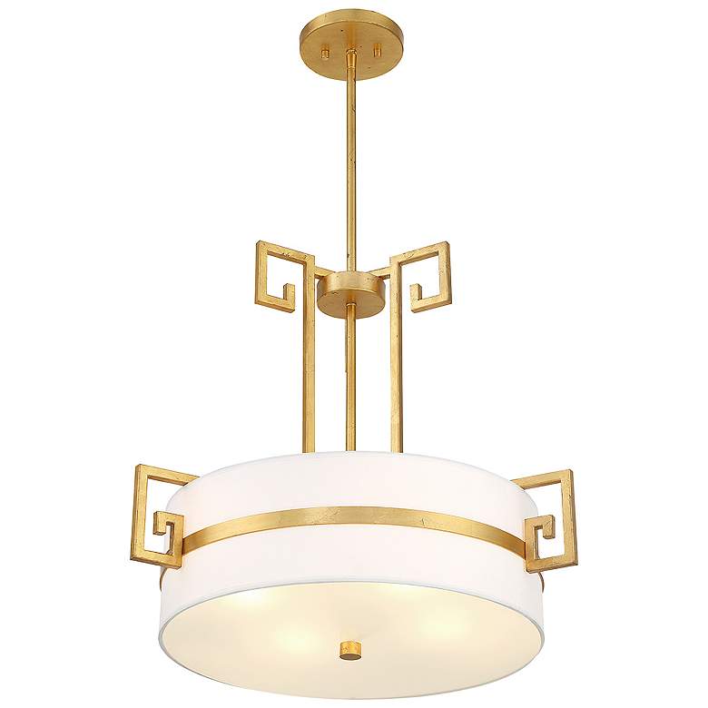 Image 4 Savoy House Quatrain 22.75" Wide True Gold 4-Light Pendant more views