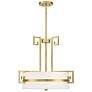 1_Savoy House Quatrain 22 3/4" Wide True Gold Drum Chandelier