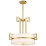 3_Savoy House Quatrain 22 3/4" Wide True Gold Drum Chandelier more views