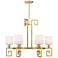Savoy House Quatrain 30" Wide True Gold 6-Light Chandelier