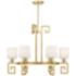 Savoy House Quatrain 30" Wide True Gold 6-Light Chandelier