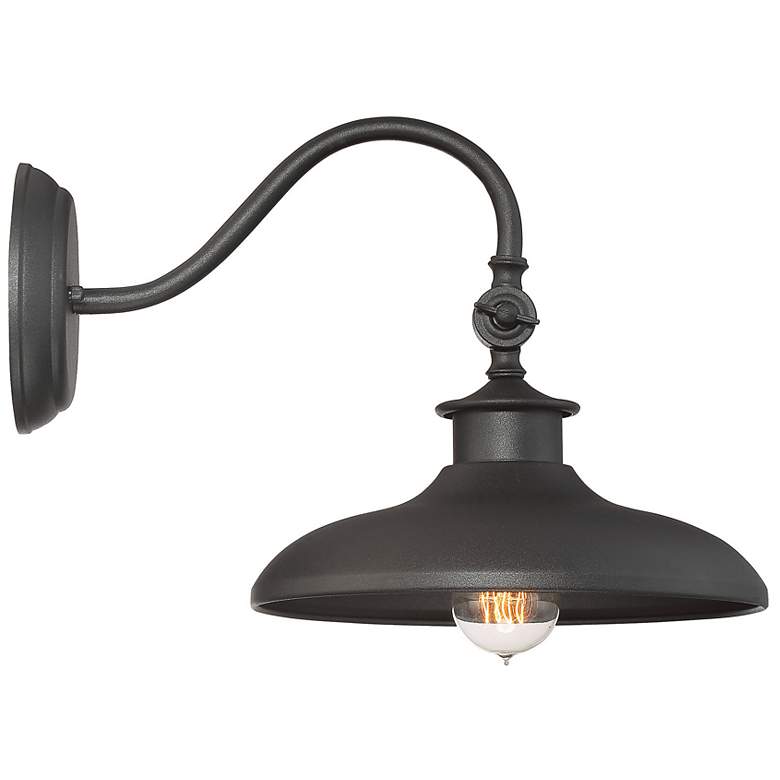 Image 3 Savoy House Raleigh 11" High Black 1-Light Outdoor Wall Light more views