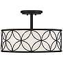 1_Savoy House Reid 20" Wide Matte Black Drum Ceiling Light