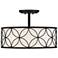 Savoy House Reid 20" Wide Matte Black Drum Ceiling Light
