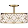 1_Savoy House Reid 20" Wide Warm Brass Drum Ceiling Light