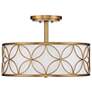 3_Savoy House Reid 20" Wide Warm Brass Drum Ceiling Light more views