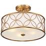 5_Savoy House Reid 20" Wide Warm Brass Drum Ceiling Light more views