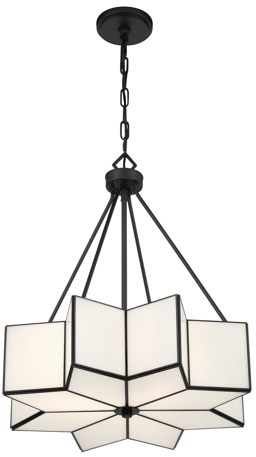 Image 4 Savoy House Reiling 20"W Matte Black Starburst Pendant Light more views