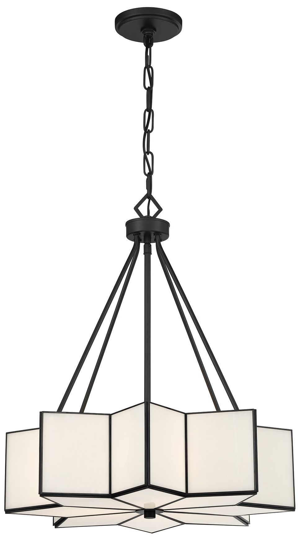 Image 5 Savoy House Reiling 20"W Matte Black Starburst Pendant Light more views