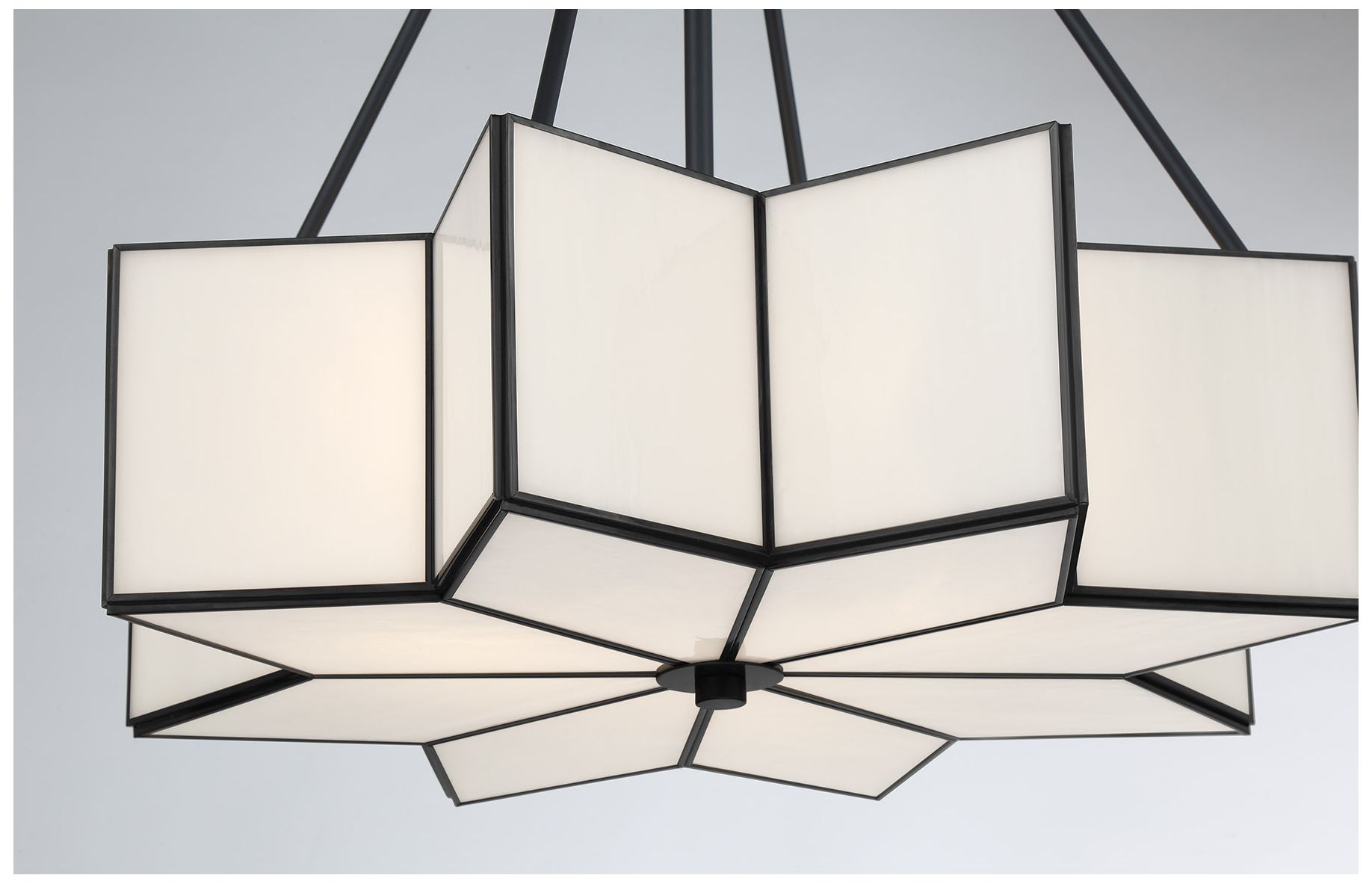 Image 7 Savoy House Reiling 20"W Matte Black Starburst Pendant Light more views