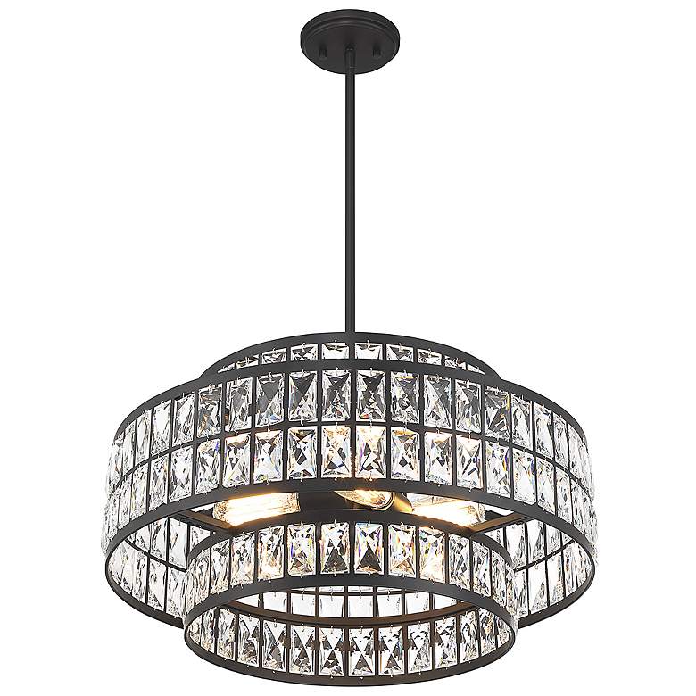 Image 4 Savoy House Renzo 22" Wide Matte Black 4-Light Pendant more views