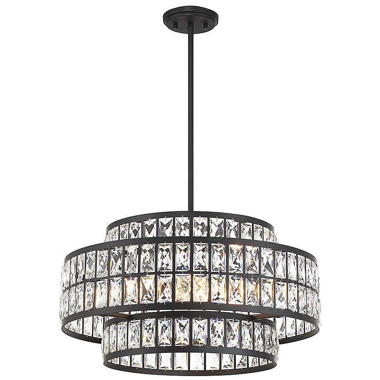 Image 5 Savoy House Renzo 22" Wide Matte Black 4-Light Pendant more views