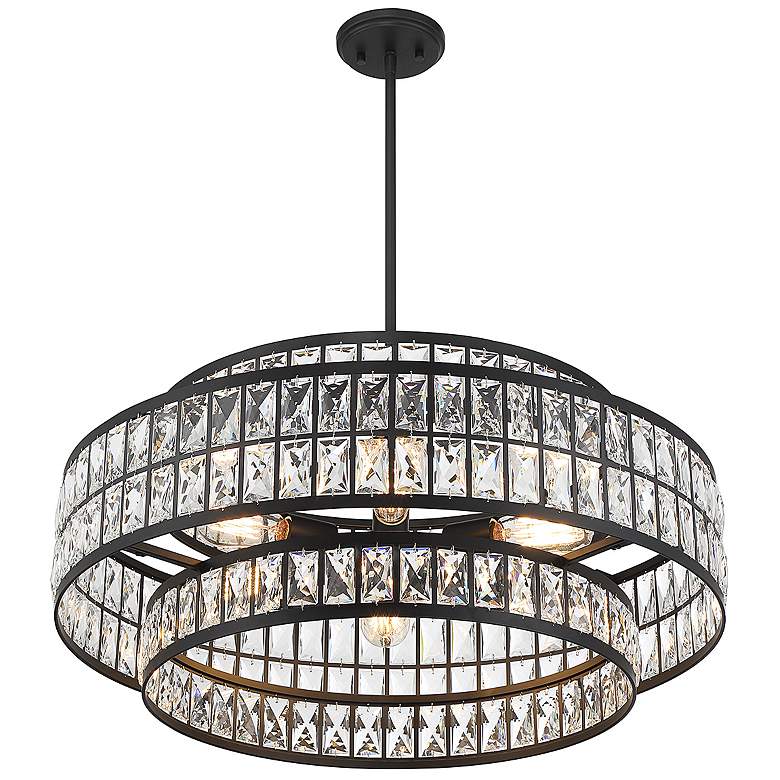 Image 4 Savoy House Renzo 28" Wide Matte Black 6-Light Pendant more views